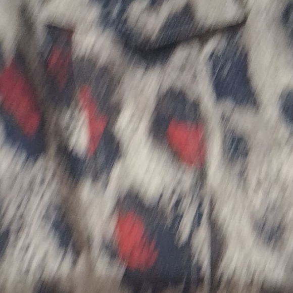 Ruby Rd. Red and Beige Animal Print Jacket - Picture 4 of 11